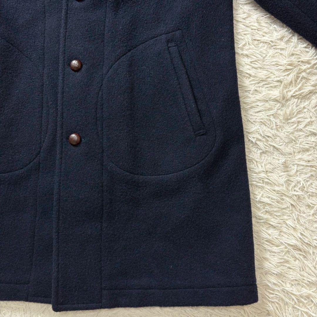 希少2XL　ダントン　ウールモッサコート　ロング丈　44　くるみボタン