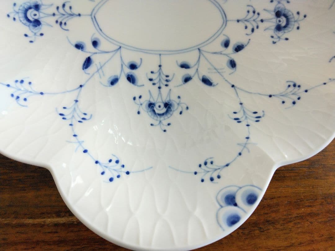 値下げ！ロイヤルコペンハーゲン ブルーパルメッテ アニバーサリー フラワーボウル