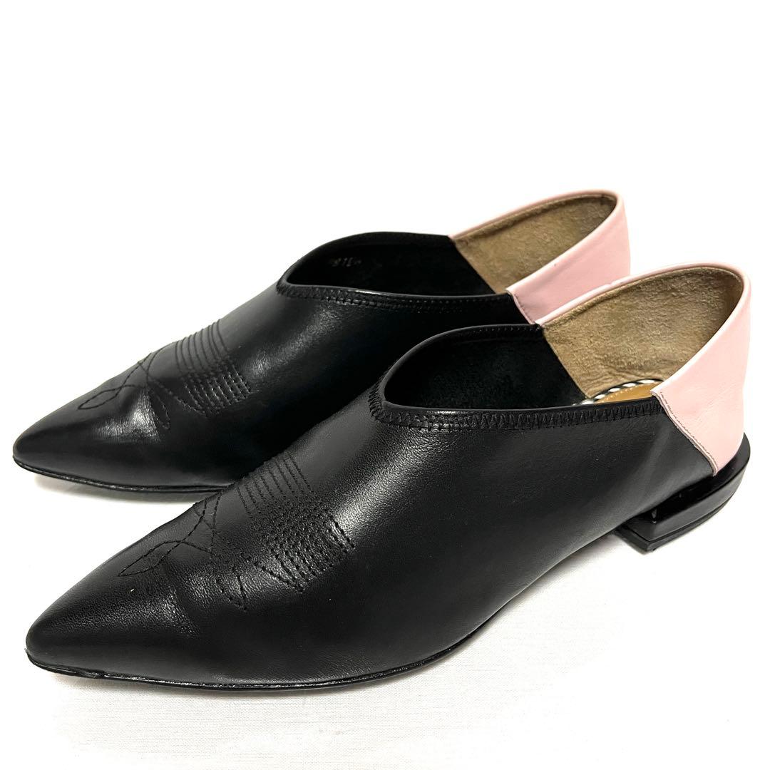 ★TOGA PULLAレザーフラットシューズ★36(23〜23.5cm)★