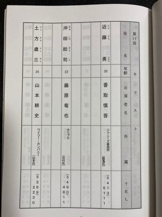 大河ドラマ●新選組!● 第11話 台本 三谷幸喜 香取慎吾 山本耕史 藤原竜也