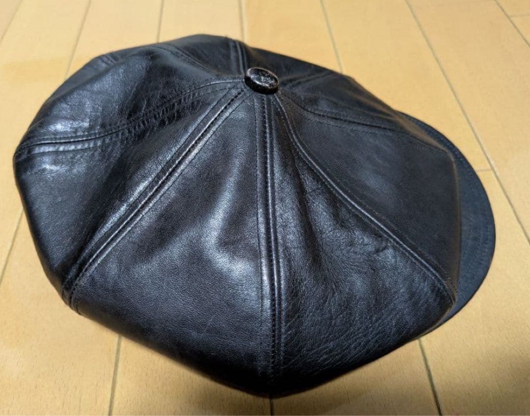 SOLARIS&Co ソラリス　黒 レザー キャスケット