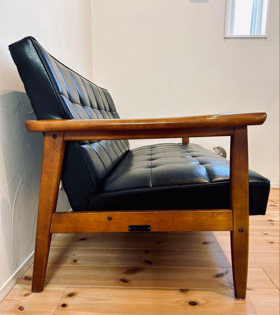 【送料込】カリモク60　Kチェア ツーシーター　ブラック