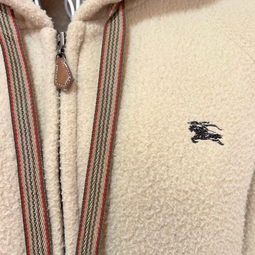 美品 バーバリー ブルーレーベル パーカー ジップアップ ジャケット フード付き