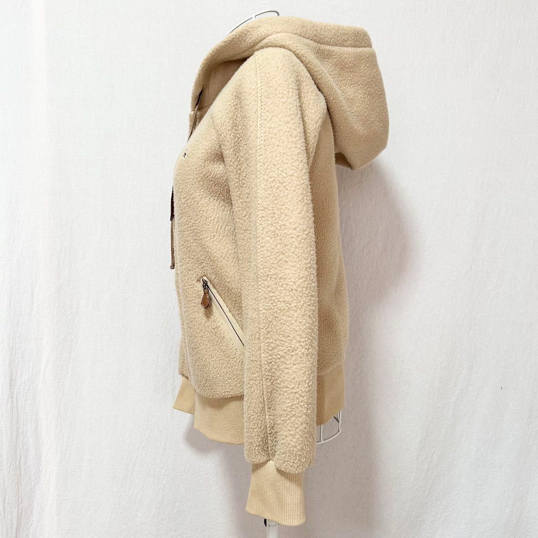 美品 バーバリー ブルーレーベル パーカー ジップアップ ジャケット フード付き