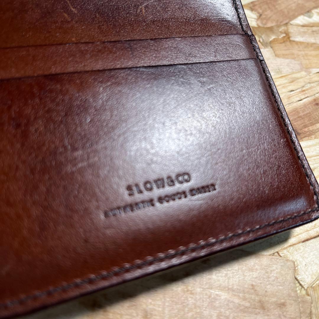 1*u様 slow スロー 二つ折り財布 マネークリップ ブラウン 本革 