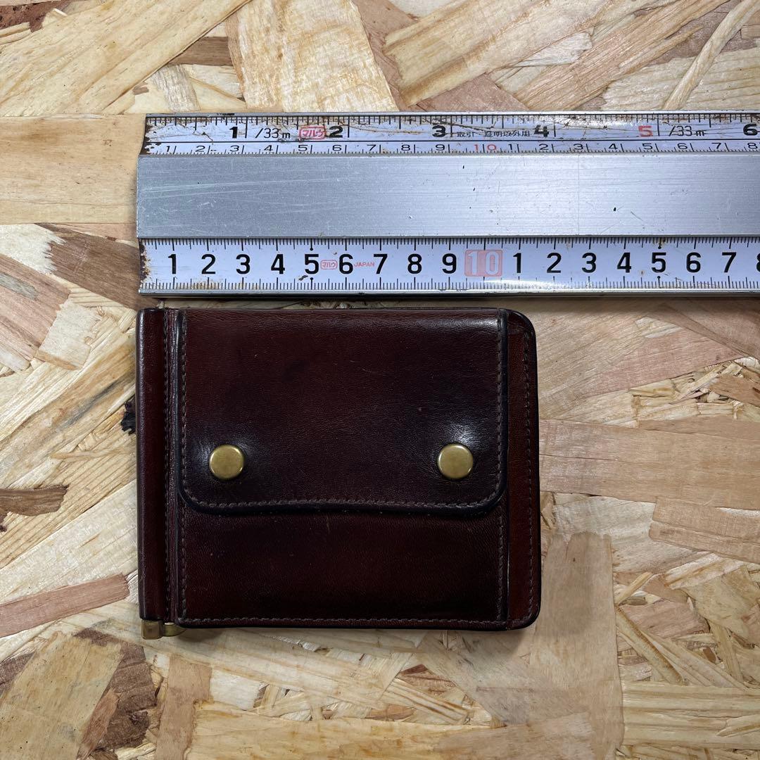 1*u様 slow スロー 二つ折り財布 マネークリップ ブラウン 本革 