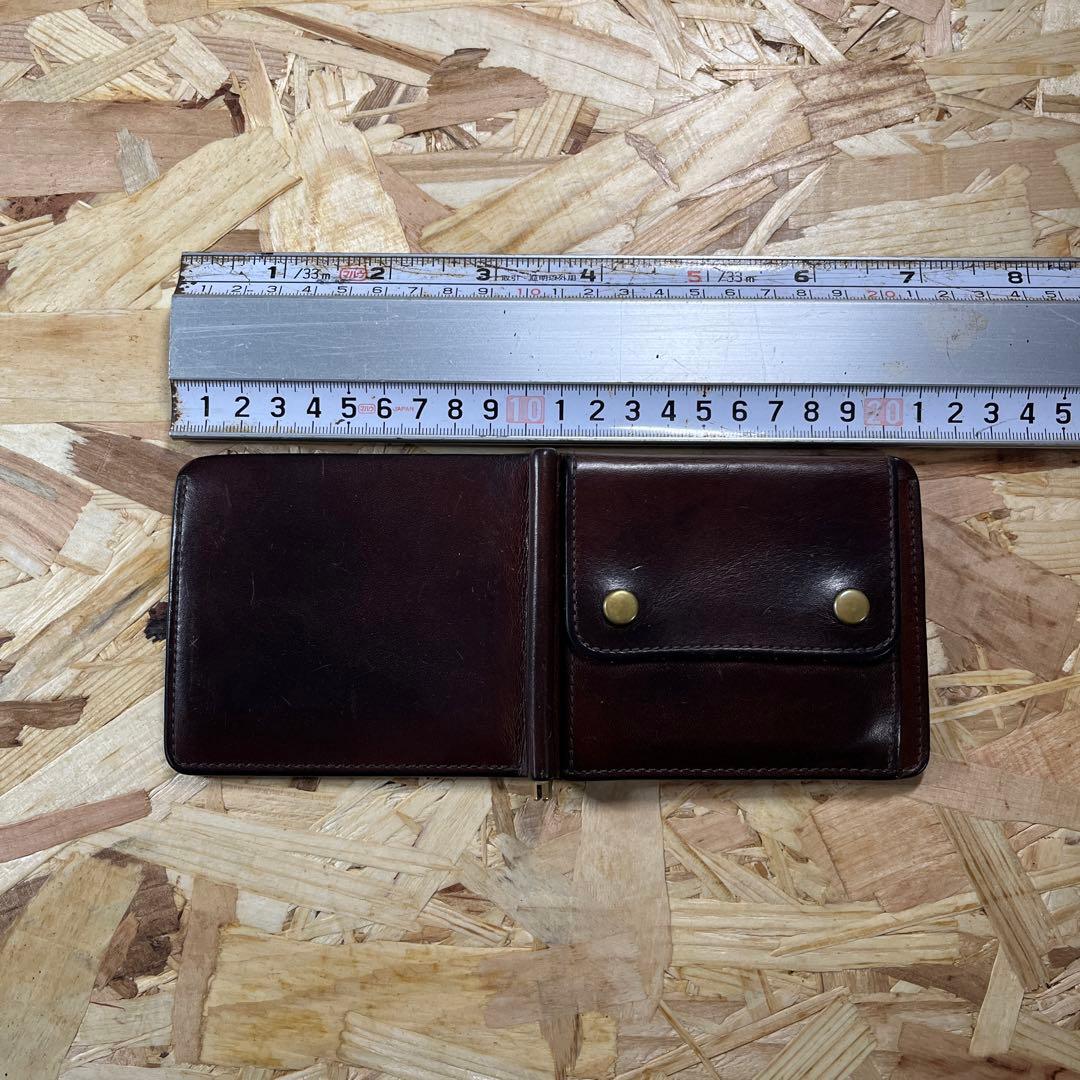 1*u様 slow スロー 二つ折り財布 マネークリップ ブラウン 本革 
