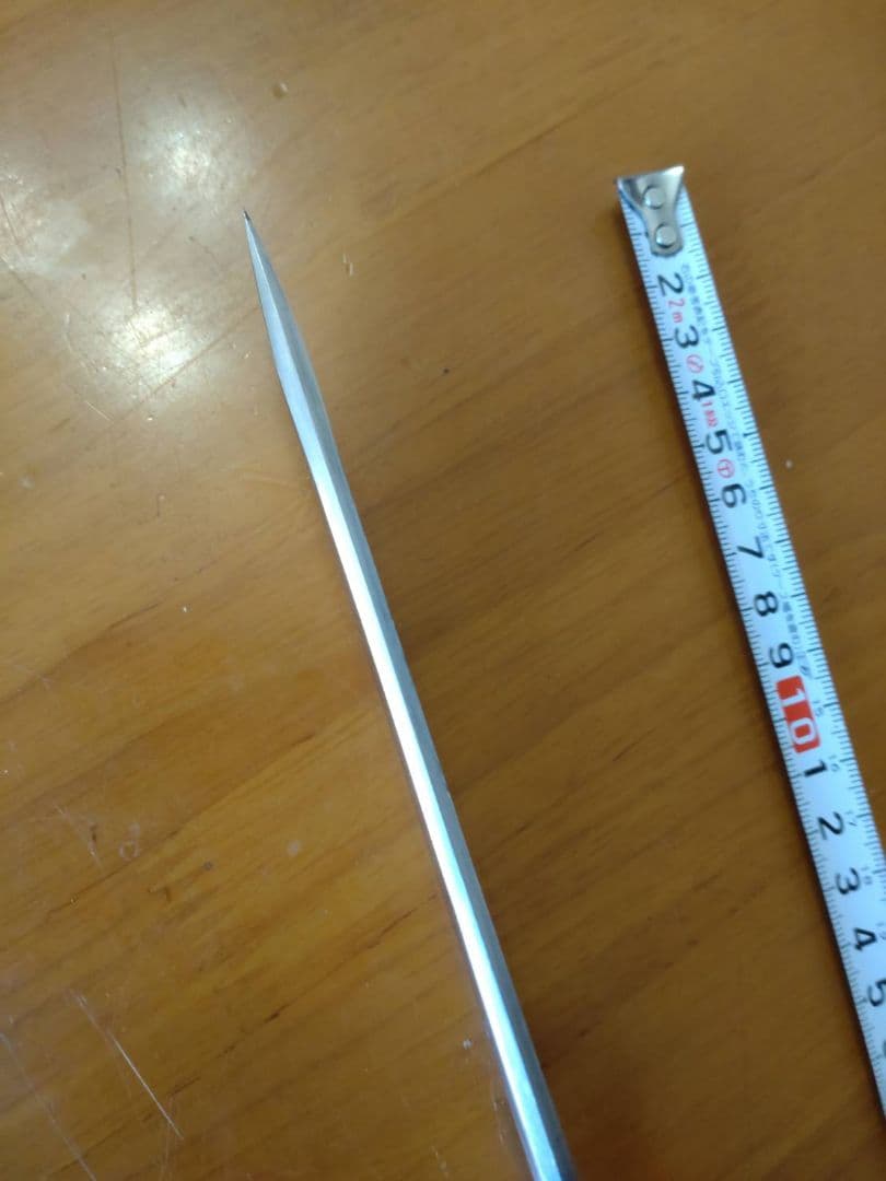 日本刀　残欠　切先部、刃長14.7cm合法サイズです。竹細工刀の材料に