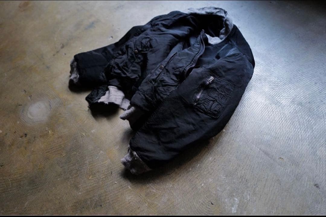 ジャケット・アウター Super Black\" Shrink MA-1_Lavender Rib