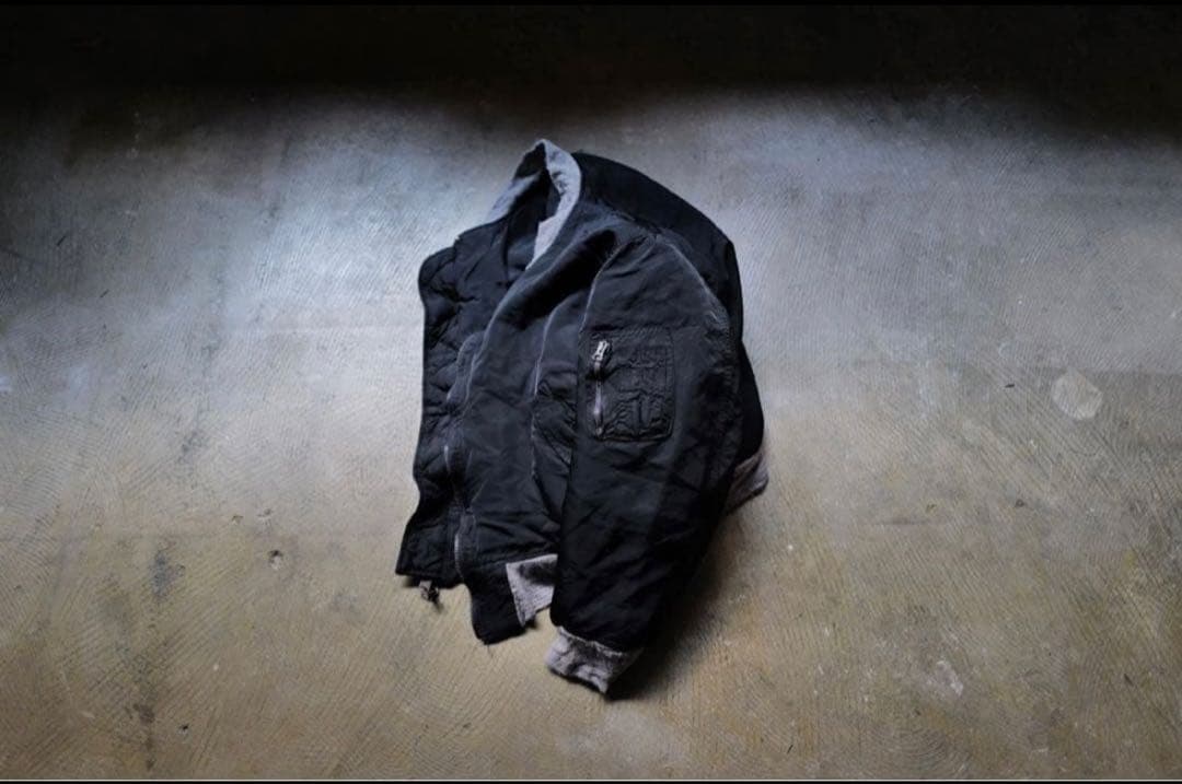 ジャケット・アウター Super Black\" Shrink MA-1_Lavender Rib