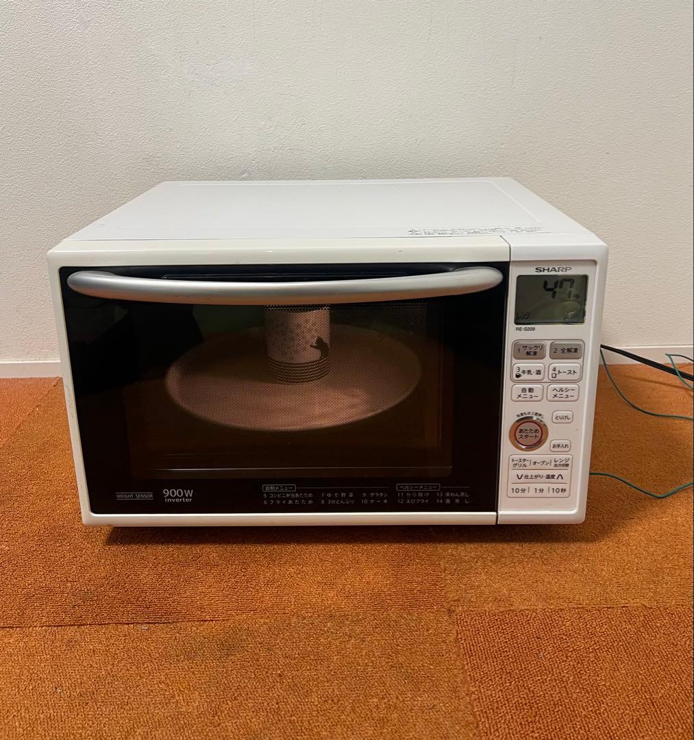 美品　SHARP 900W オーブンレンジ RE-S209-W 電子レンジ