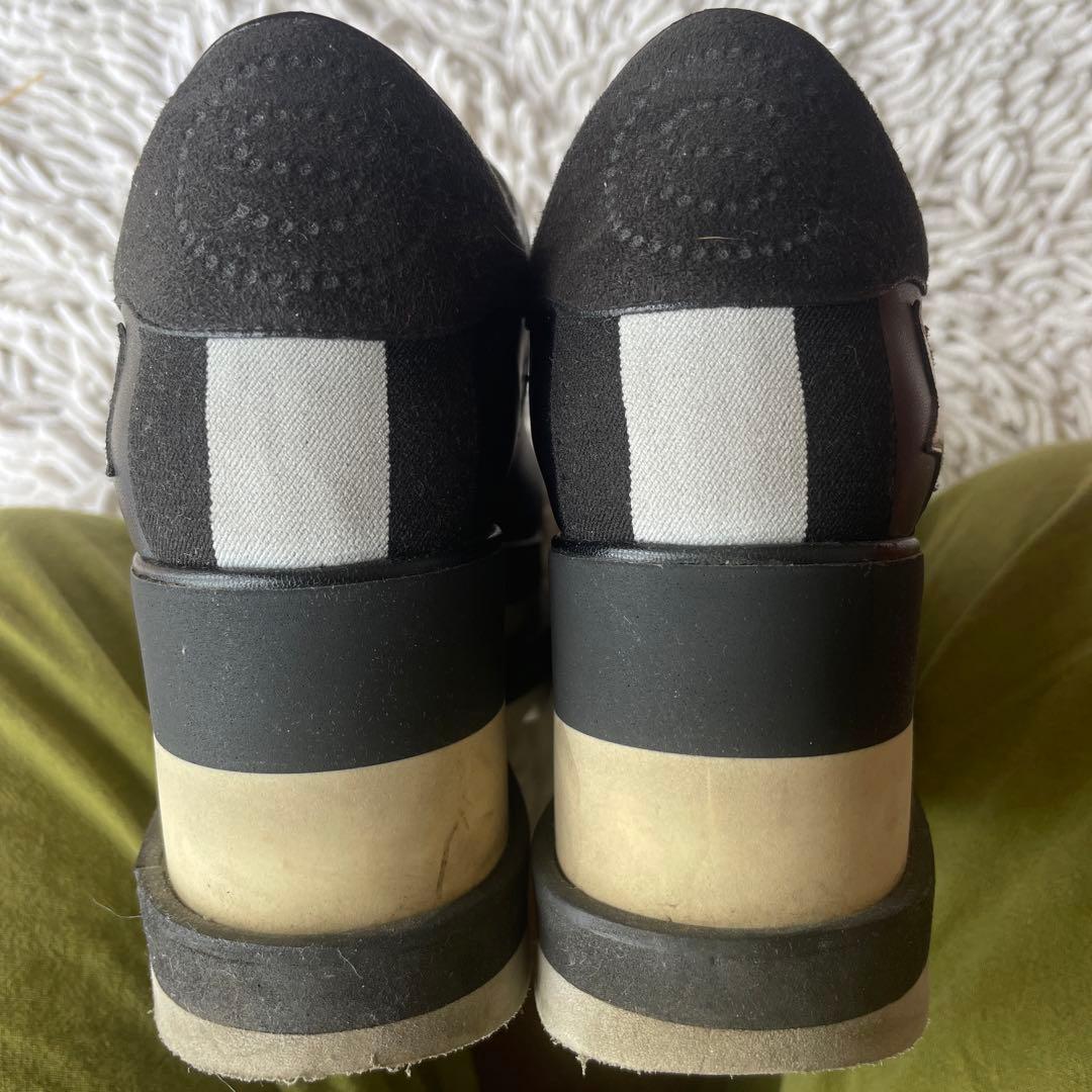 ステラマッカートニー　36 スニークエリス　黒　星　厚底スニーカー