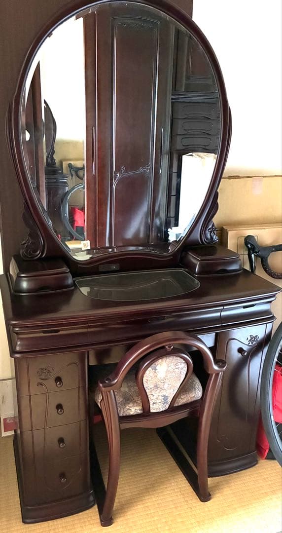 鏡台　ドレッサー　婚礼家具　嫁入り道具　昭和レトロ　鏡台1