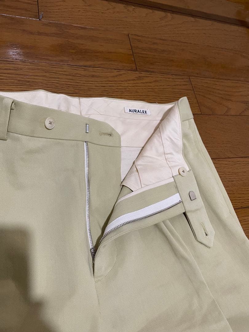 auralee オーラリーWASHED HEAVY CHINO SLACKS
