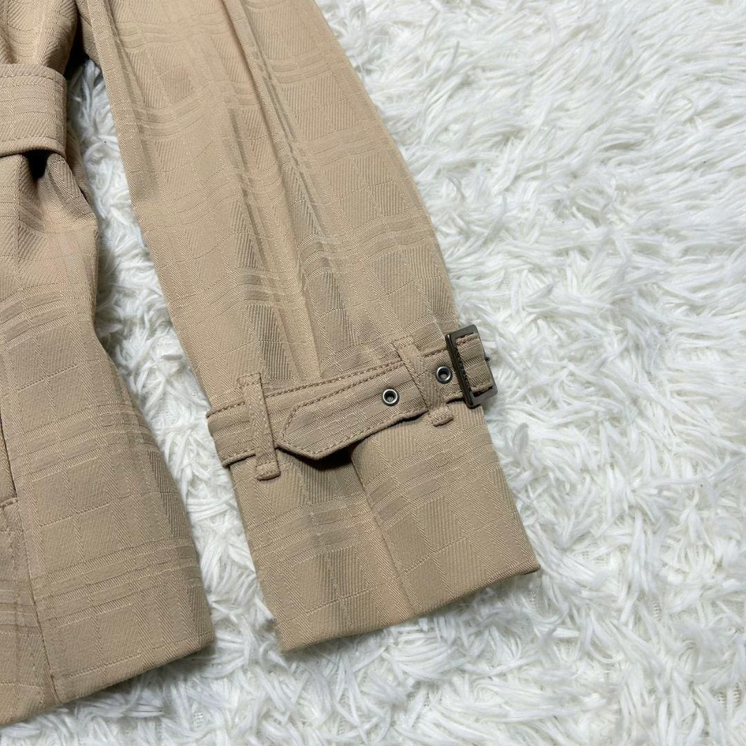 【美品】バーバリー ショートトレンチコート ノバチェック ベージュ ゆったり