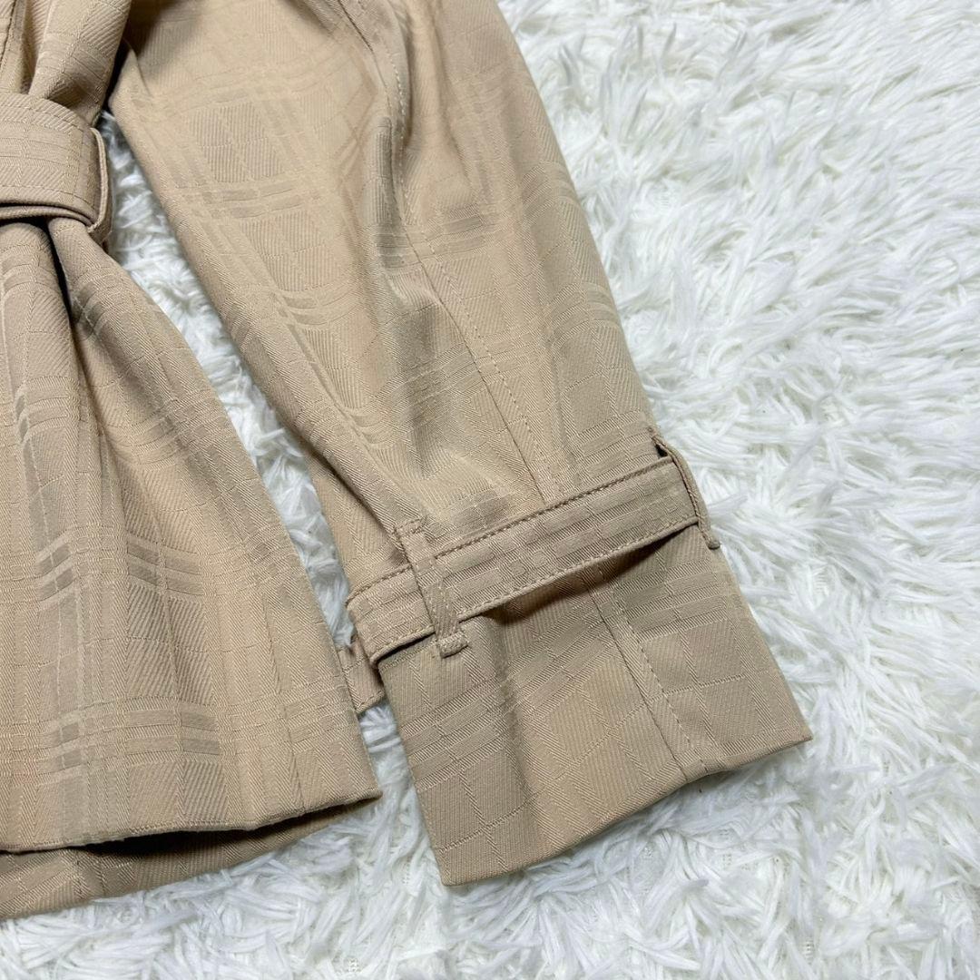 【美品】バーバリー ショートトレンチコート ノバチェック ベージュ ゆったり