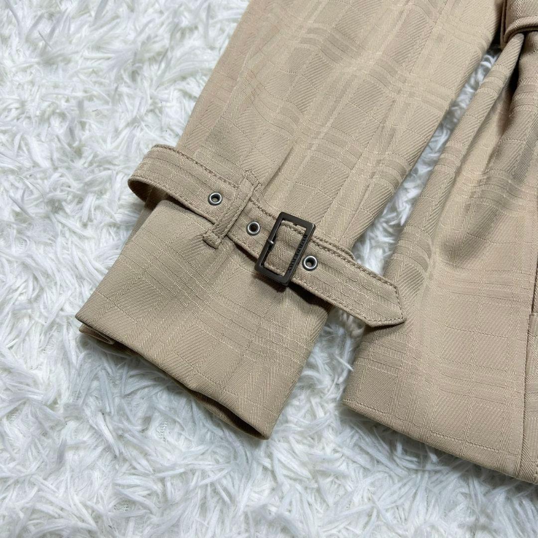 【美品】バーバリー ショートトレンチコート ノバチェック ベージュ ゆったり