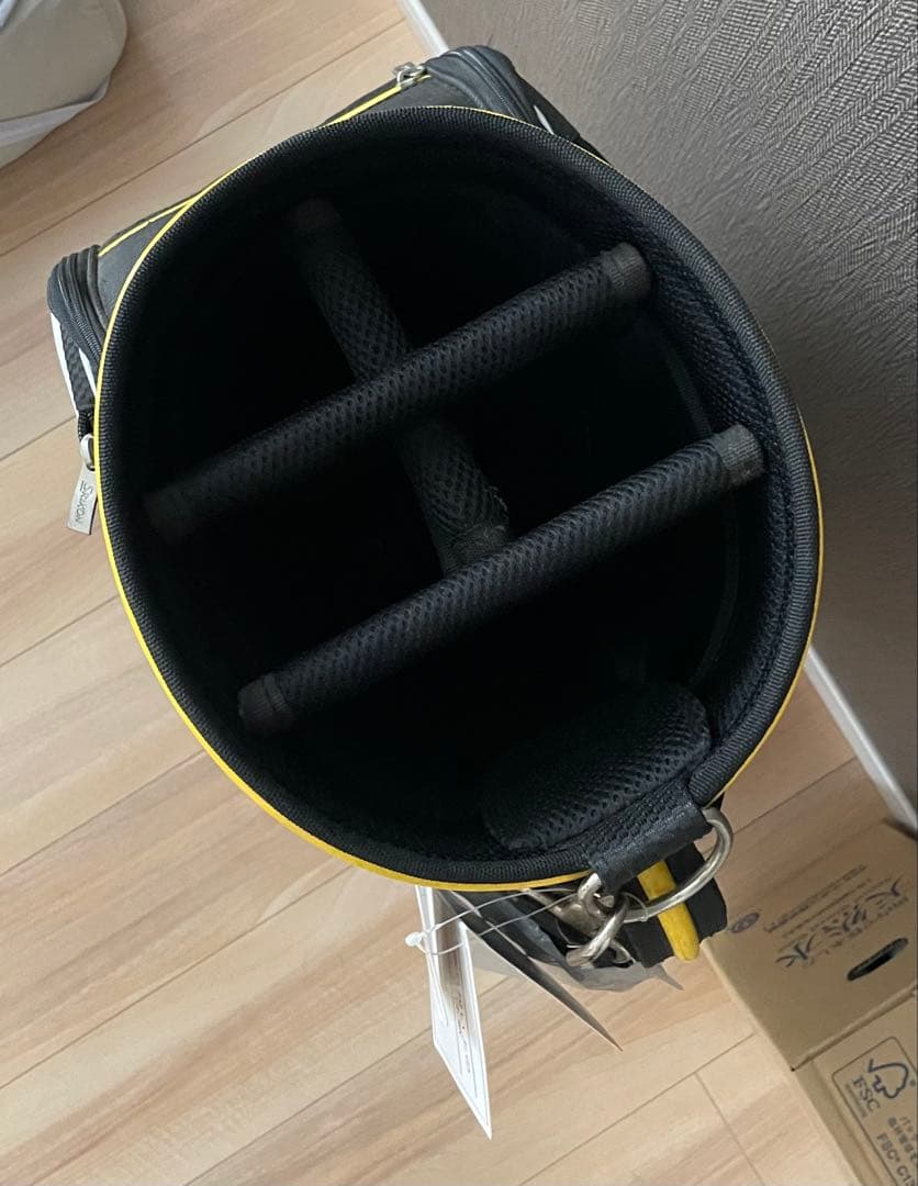 Srixon ゴルフキャディバッグ 黒/白/黄