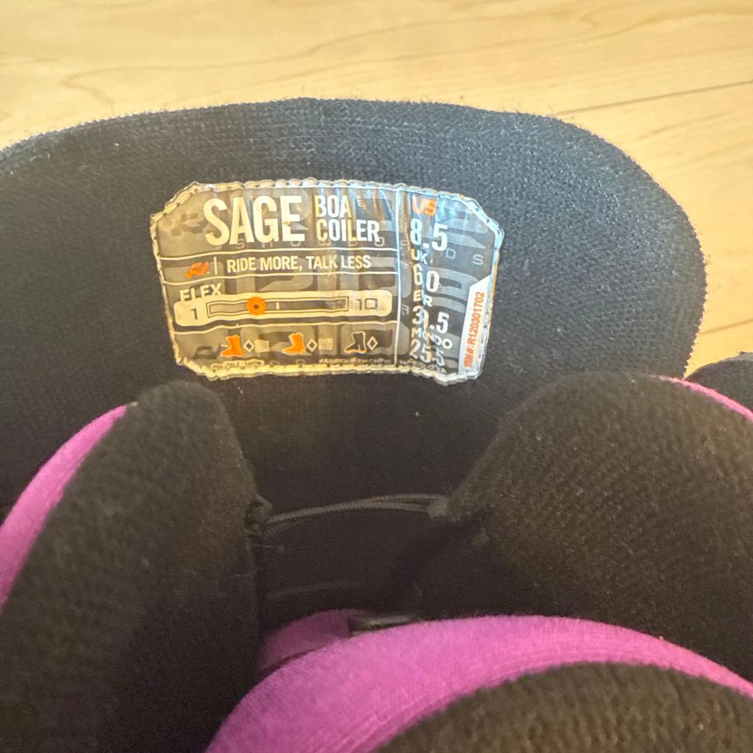 な*ん様 RIDE SAGE BOA COILER スノーボードブーツ 25.5