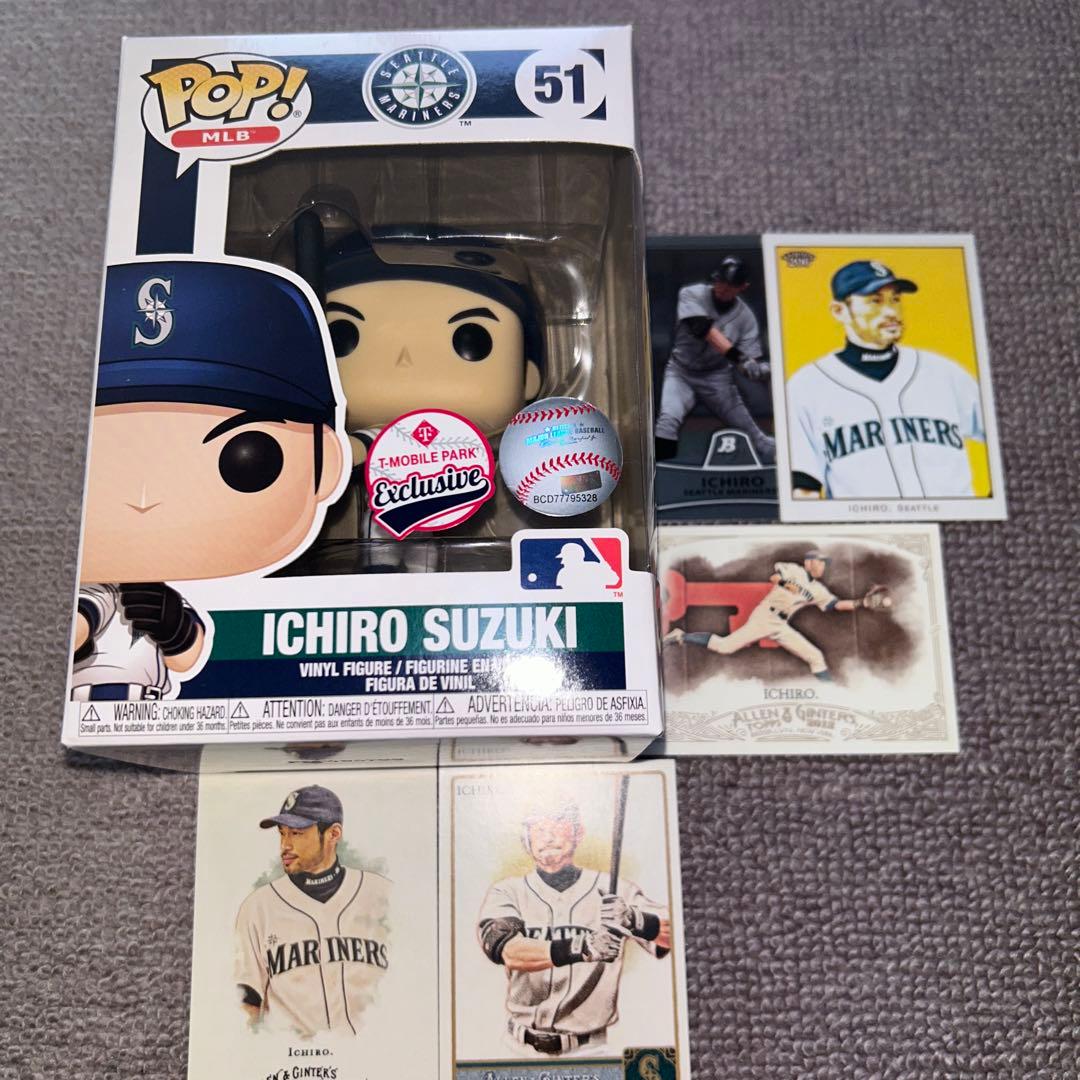 イチロー、Funko POP人形、シアトル球場限定仕様＋トレカ＋写真追加！
