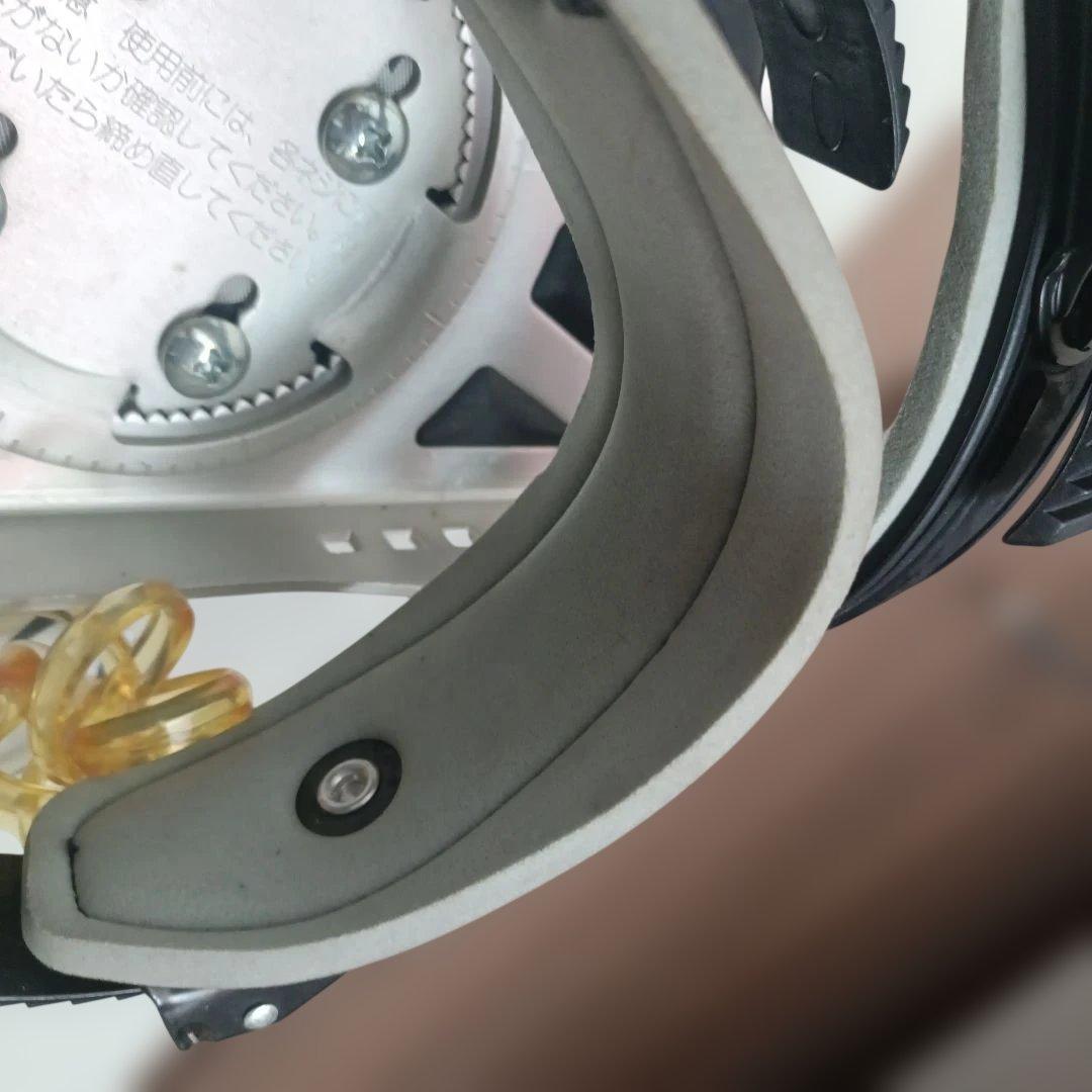 スノーボード グレーオレンジデザイン ビンディング、バック付き