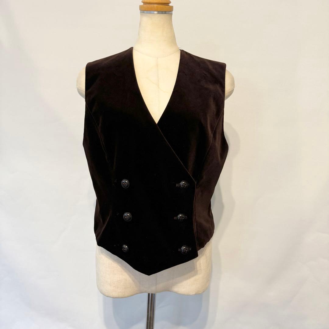 Christian Dior　クリスチャンディオール　シルク混　ベルベットベスト