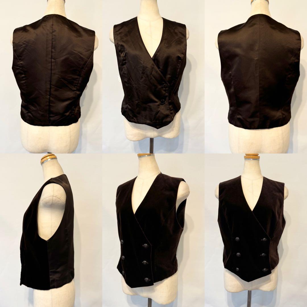 Christian Dior　クリスチャンディオール　シルク混　ベルベットベスト