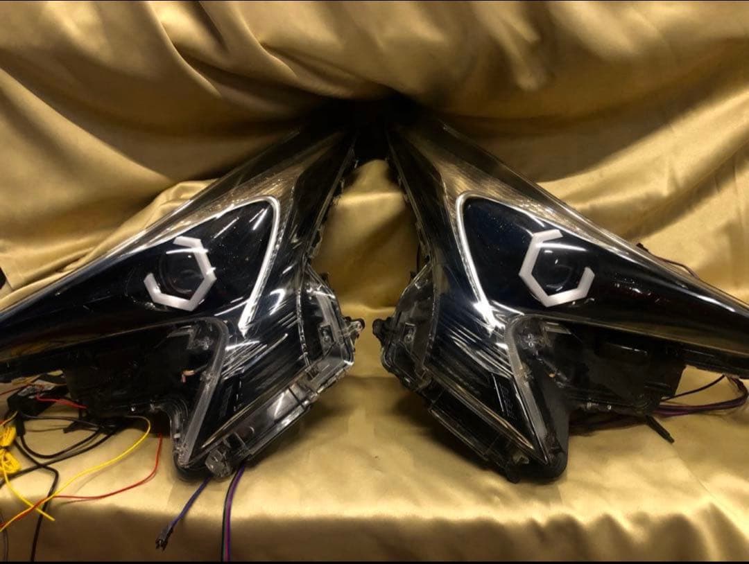 プリウス50 前期　3眼赤青紫　六角リング　ポジ青⇔白　ウィポジ青　レクサスBL