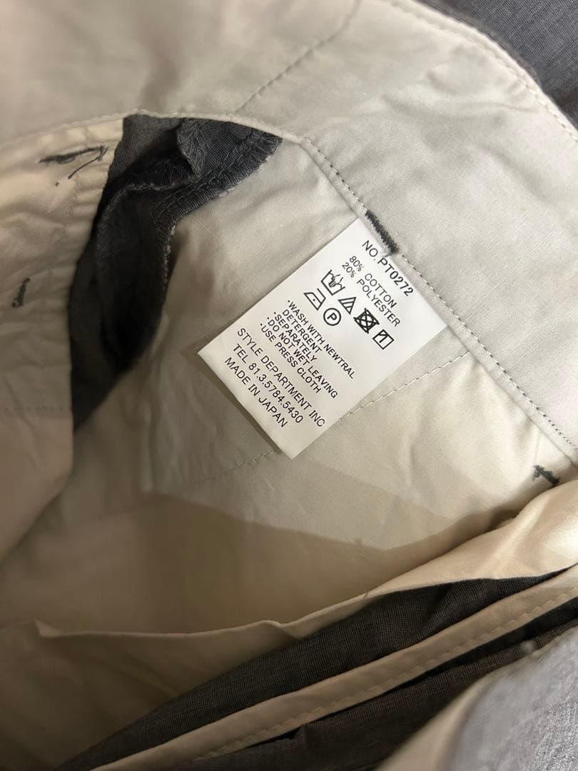 新品 STIIL BY HAND Co / Pe パンツ 44