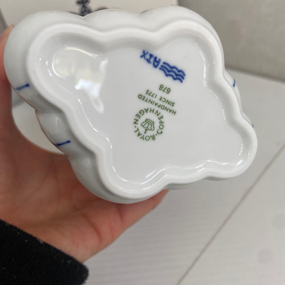 未使用⭐️ロイヤルコペンハーゲン　フラワーベース　ブルーパルメッテ