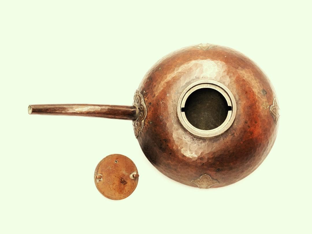 【 銅虫 花水注 】　安芸金工　銅蟲　江戸時代