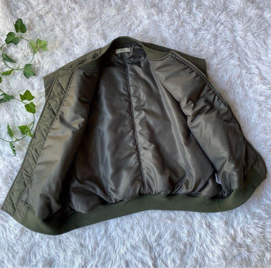 美品　CANAL JEAN MA-1ベスト ボリュームスリーブ　緑　グリーン