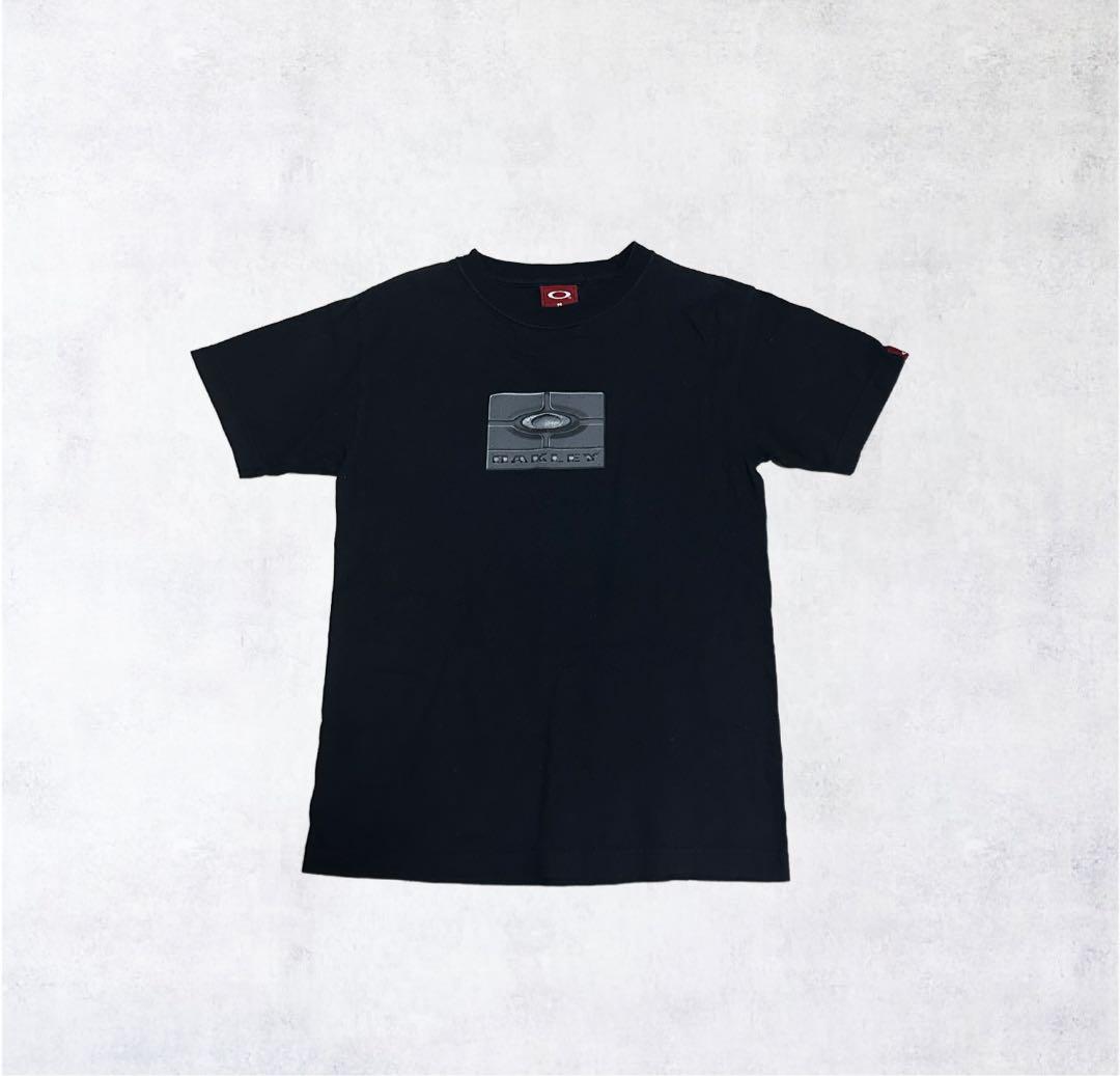 oakley オークリー Tシャツ赤タグ ヴィンテージ Sサイズ ブラック 短丈