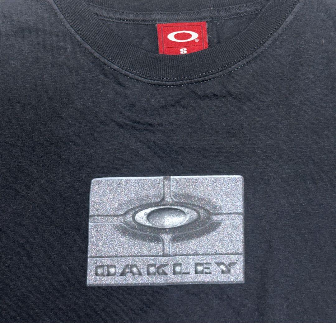 oakley オークリー Tシャツ赤タグ ヴィンテージ Sサイズ ブラック 短丈