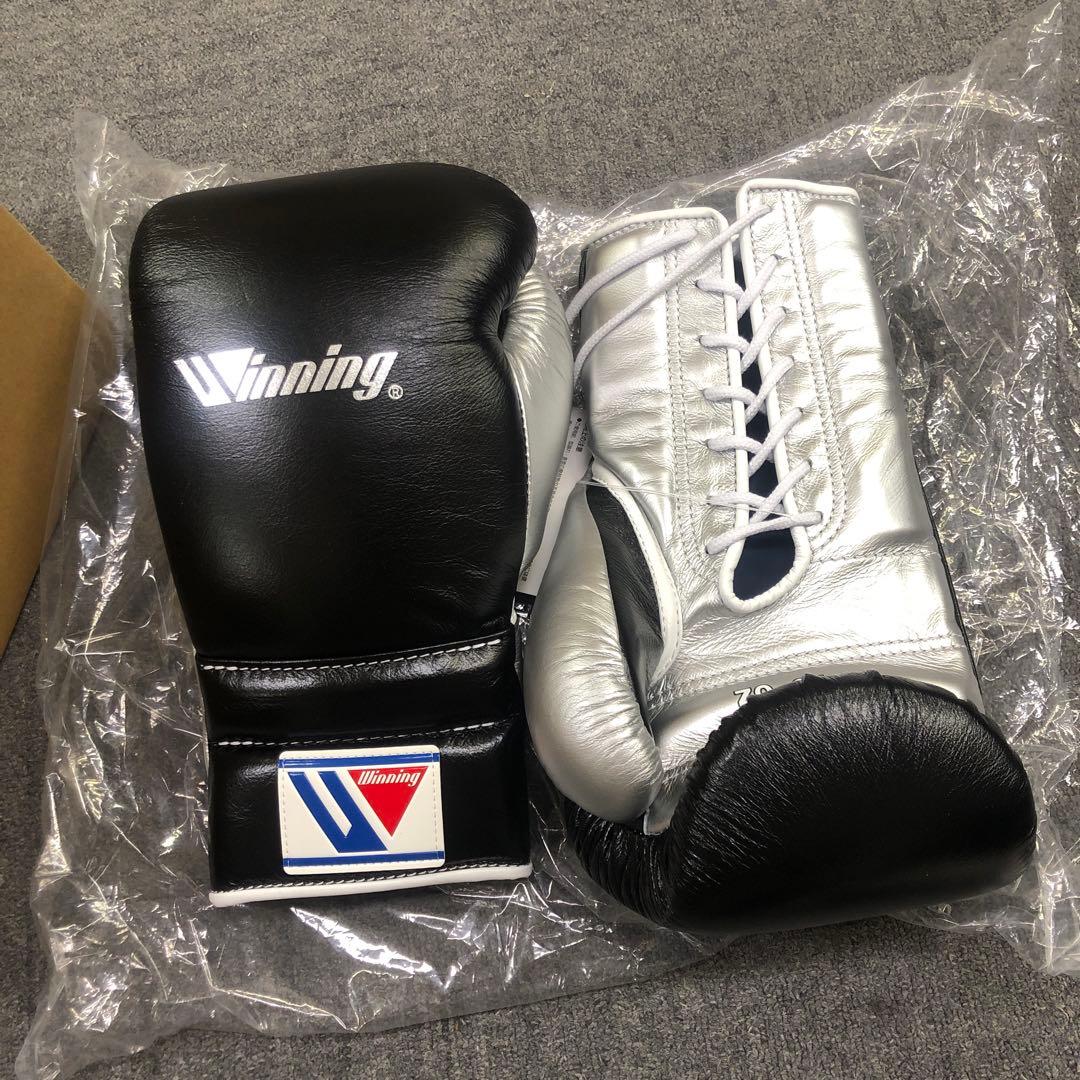 Winning ボクシンググローブ 16 oz ブラック/シルバー