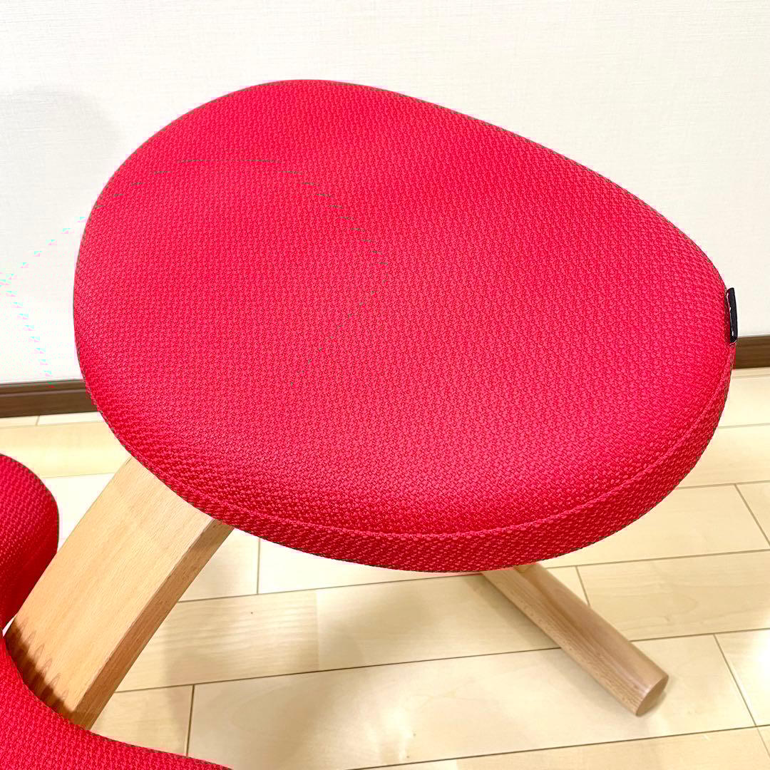 バランスラボ バランスチェア バランスイージー レッド 中古美品