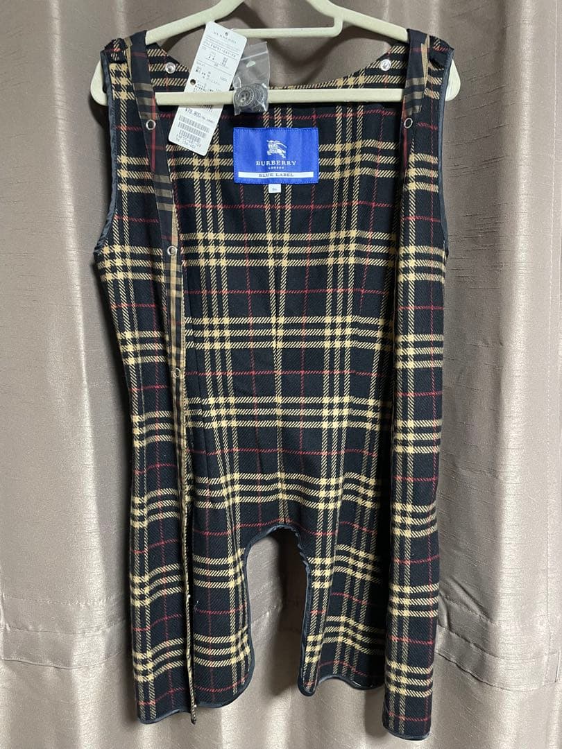 【美品】バーバリーブルーレーベル トレンチコート 36 ライナー付き ブラック