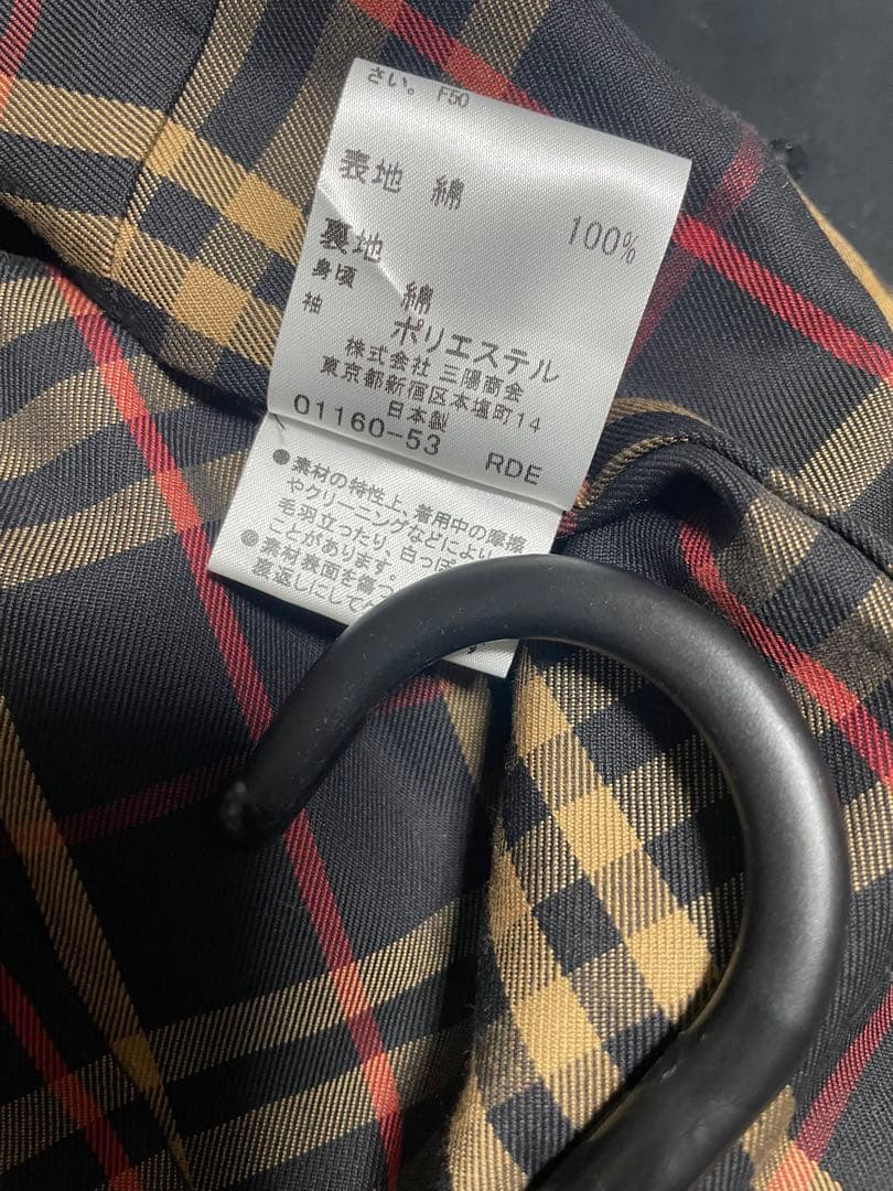【美品】バーバリーブルーレーベル トレンチコート 36 ライナー付き ブラック
