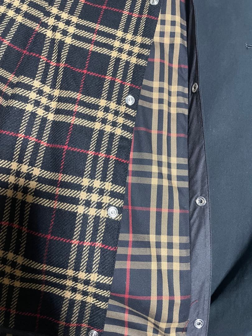 【美品】バーバリーブルーレーベル トレンチコート 36 ライナー付き ブラック