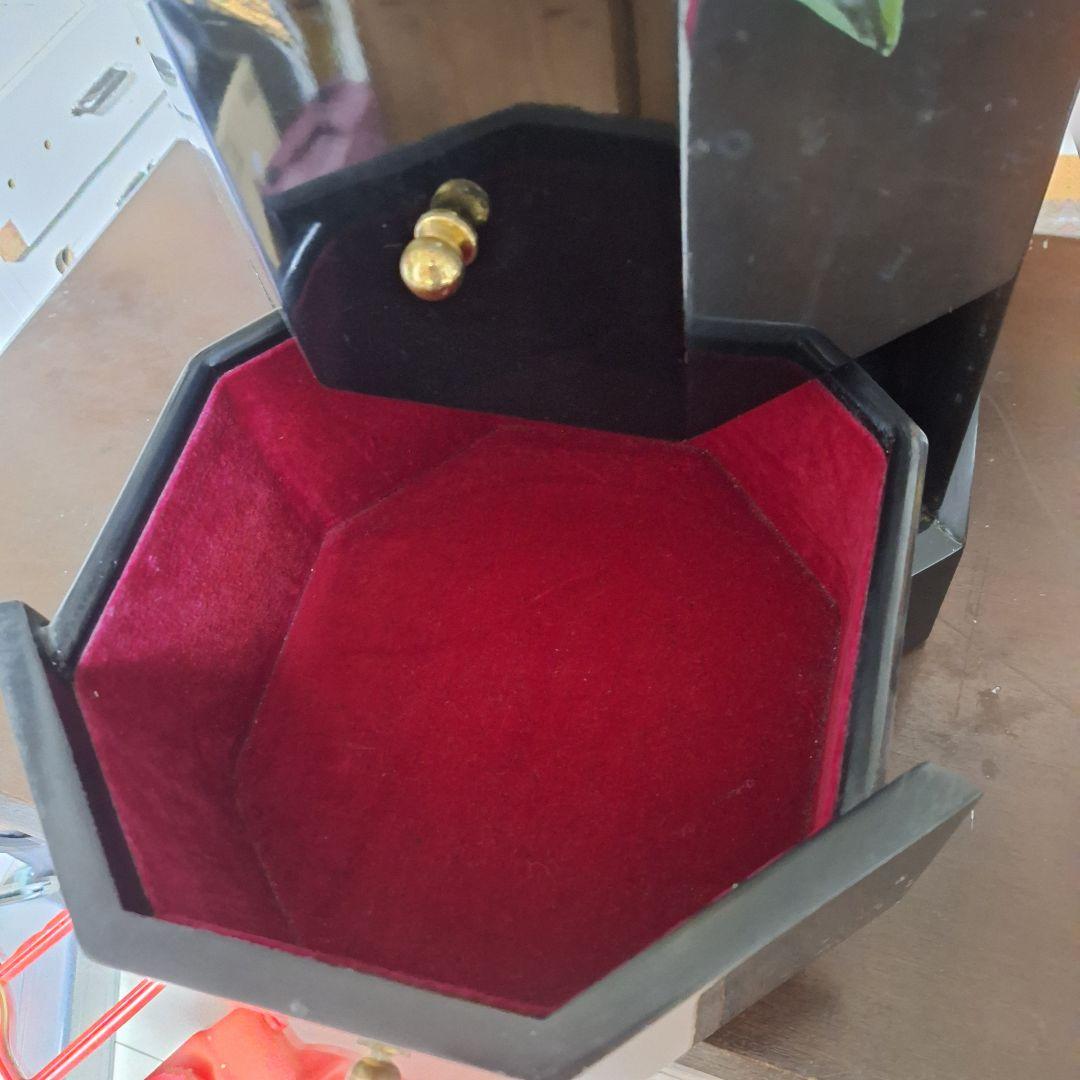 中国家具 黒漆 八角型 8杯 引き出し 抽斗 箪笥 チェスト 花台 高卓 飾り台