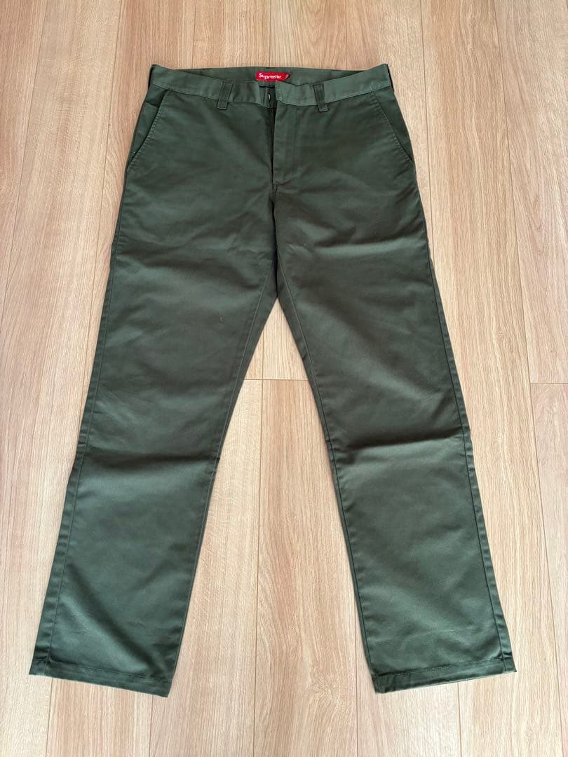 Supreme ワークパンツ 34サイズ オリーブ