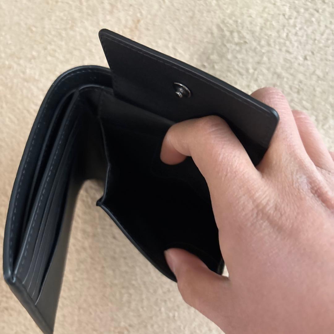 COACH ブラックレザー 二つ折り財布