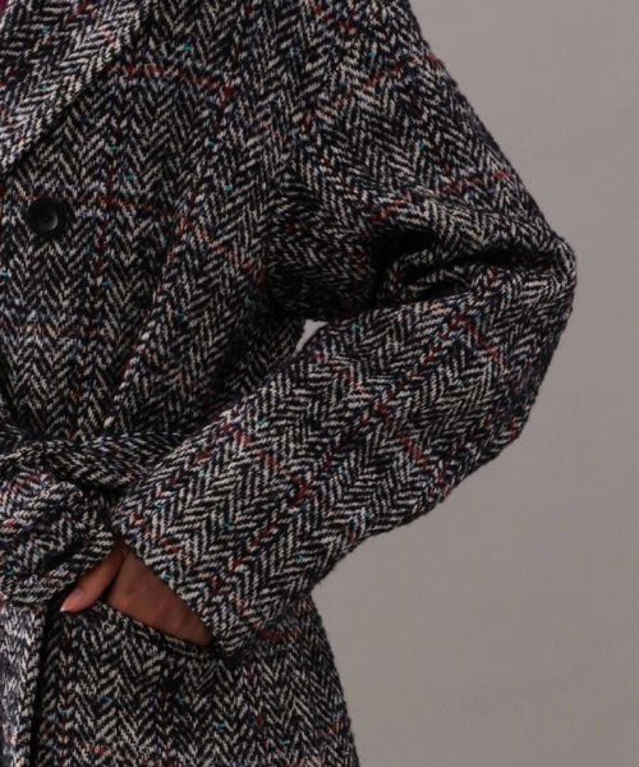 【新品】LOVELESS ヘリンボーンチェックダブルコート