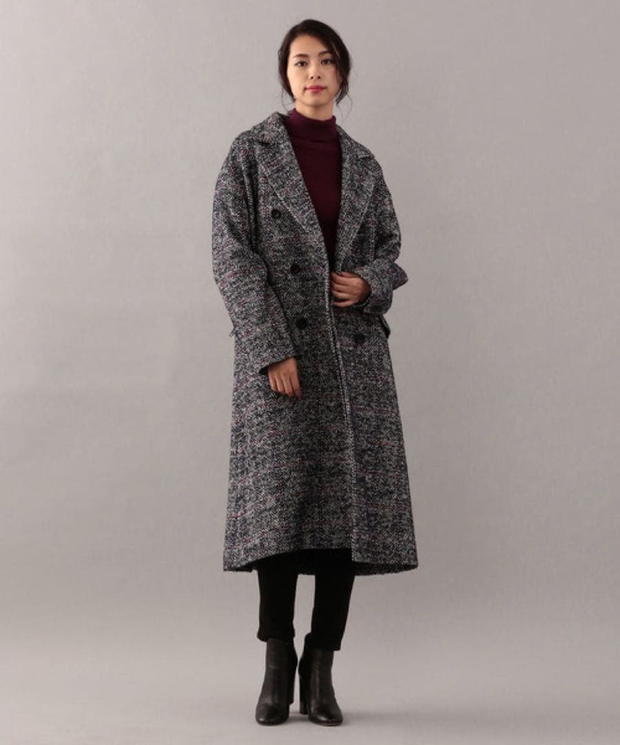 【新品】LOVELESS ヘリンボーンチェックダブルコート