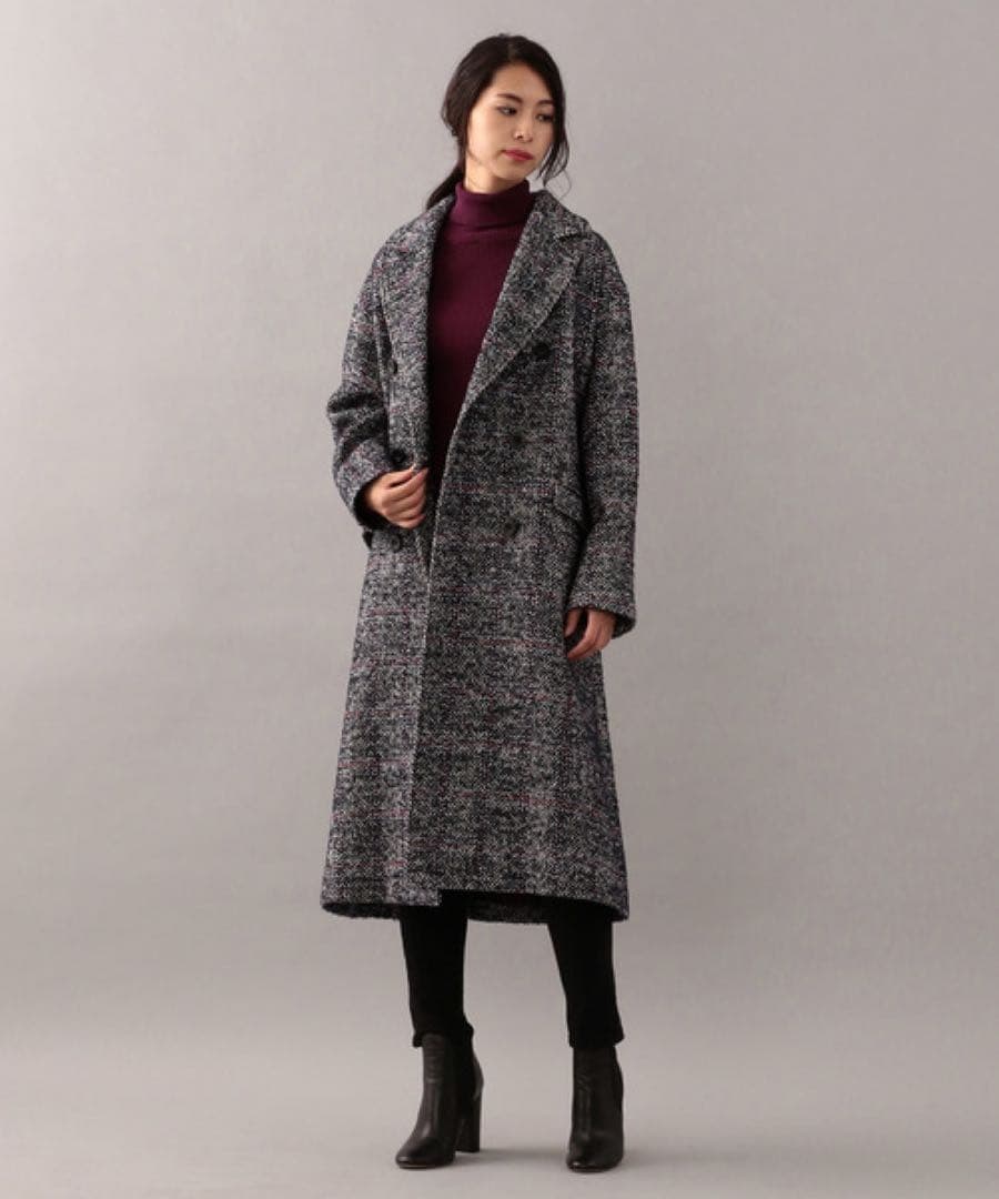 【新品】LOVELESS ヘリンボーンチェックダブルコート