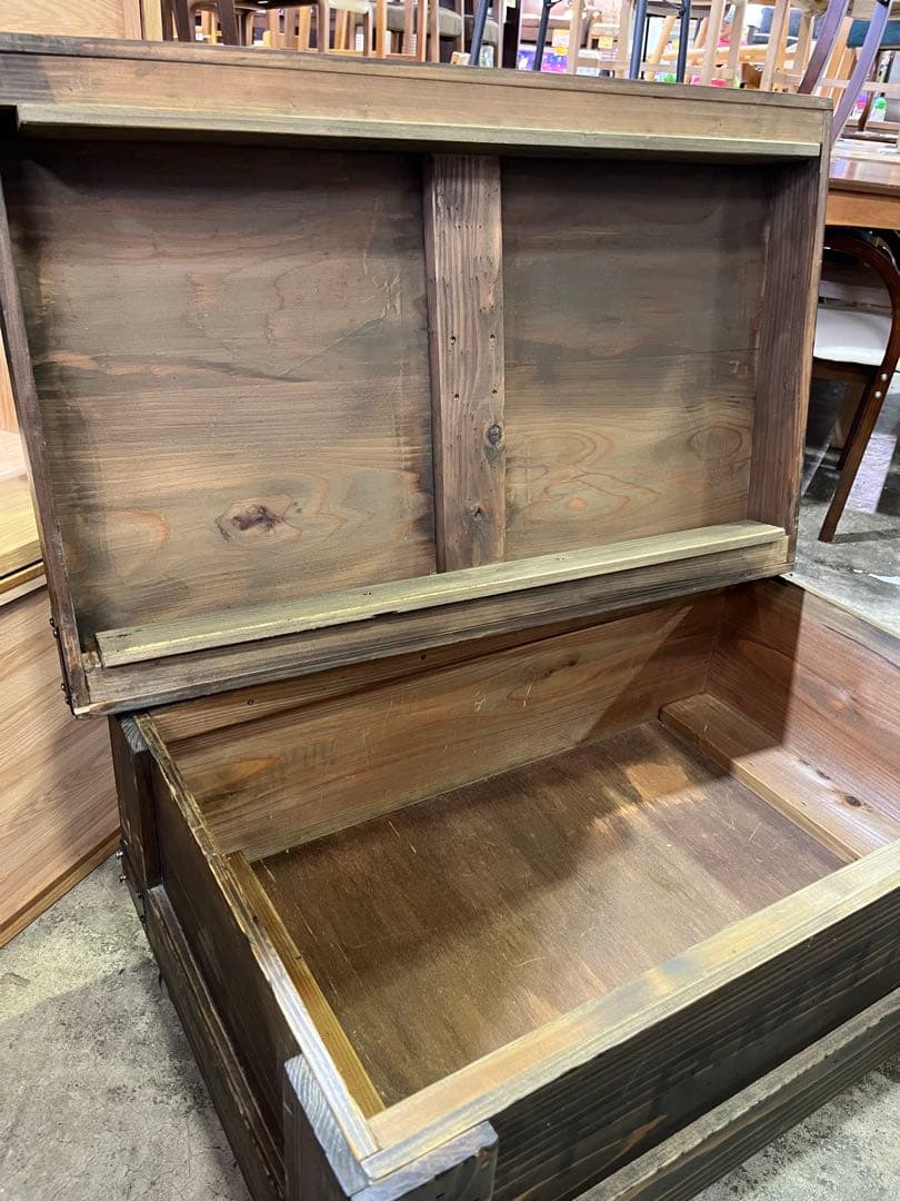 【キャスター付】収納付センターテーブル　インダストリアル