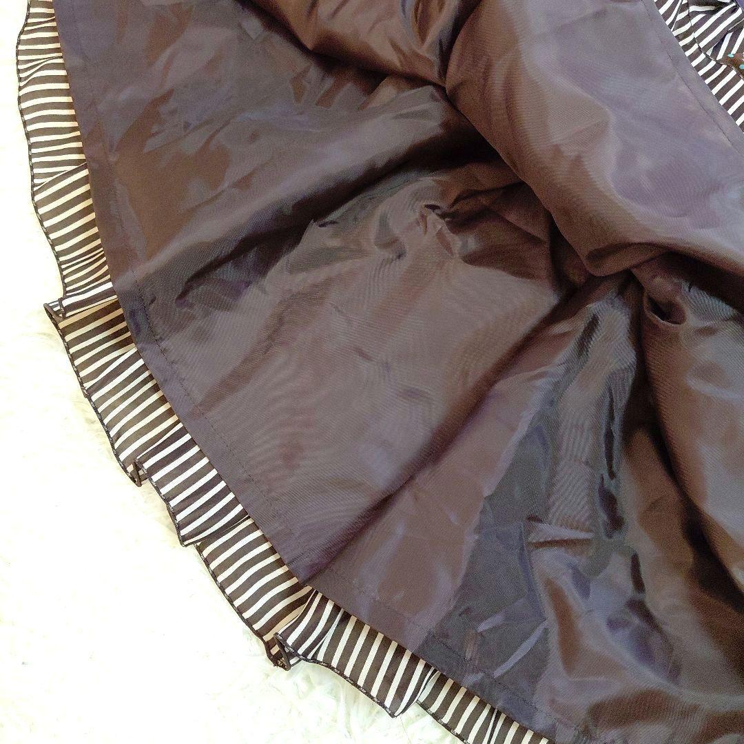 極美品✨BABY ミニスカートティアード ストライプ　ドット リボン フレア