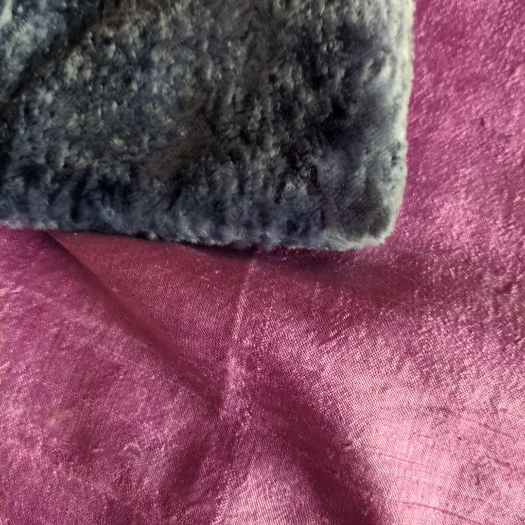 ♦️MIU MIU ミュウミュウ モコモコ　ファーミニバッグ　ブルーグレー