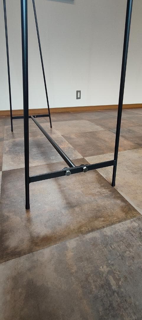 ハンガーラック アイアン アンティーク 棚板付 店舗什器 スチール シェルフ