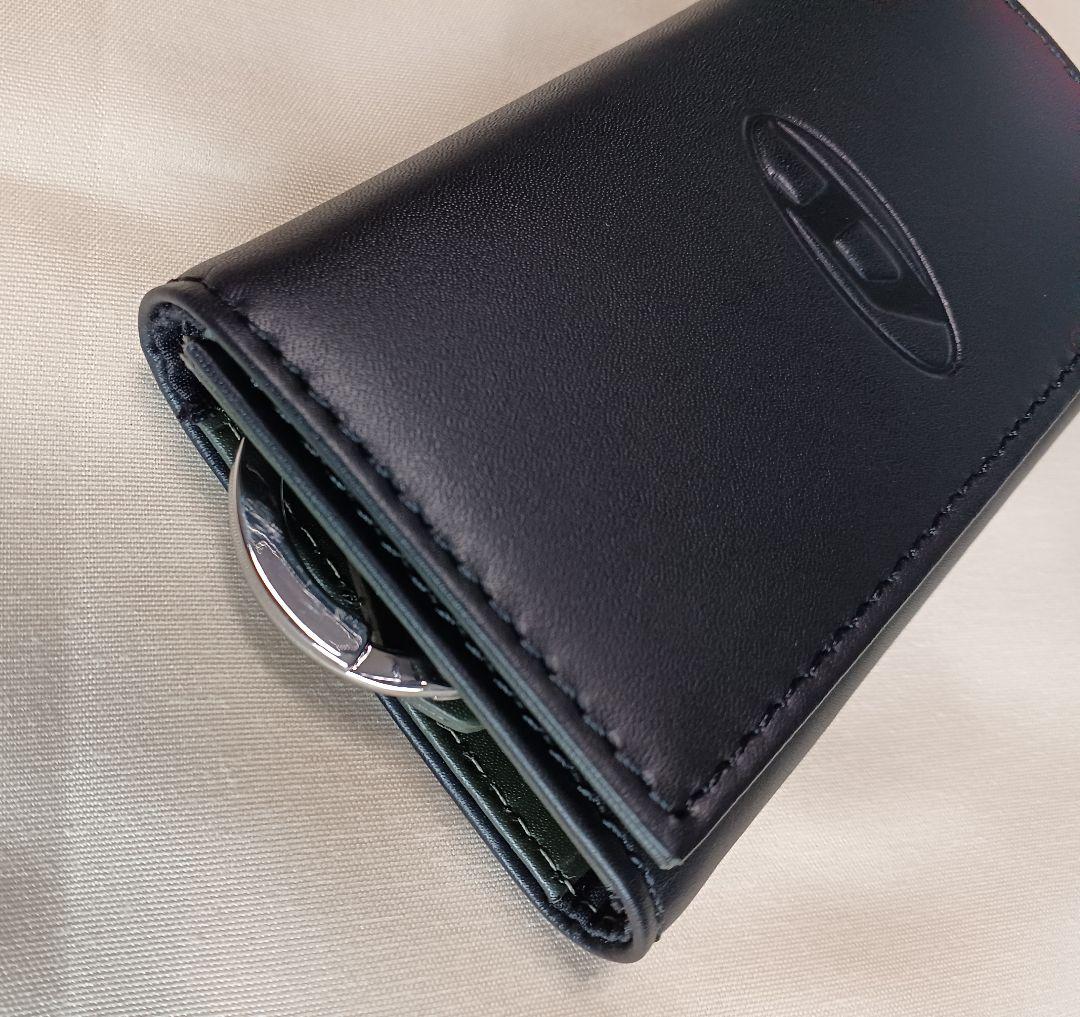 【新品】DIESEL ブラック レザー キーケース